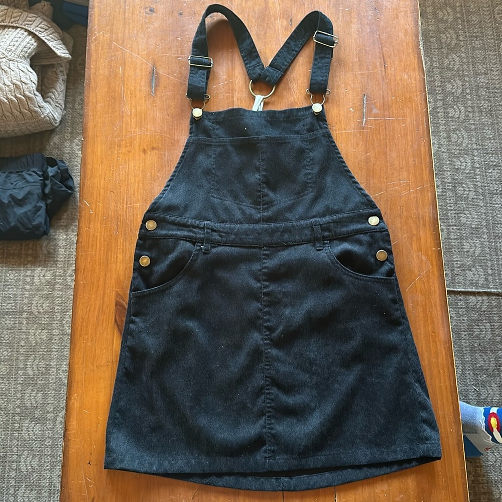 Women’s corduroy overall dress